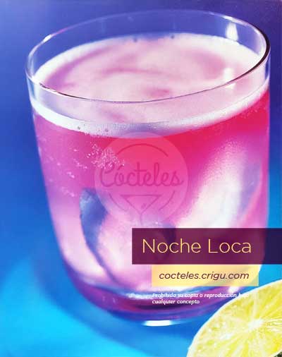 Cóctel Noche loca con Tequila blanco