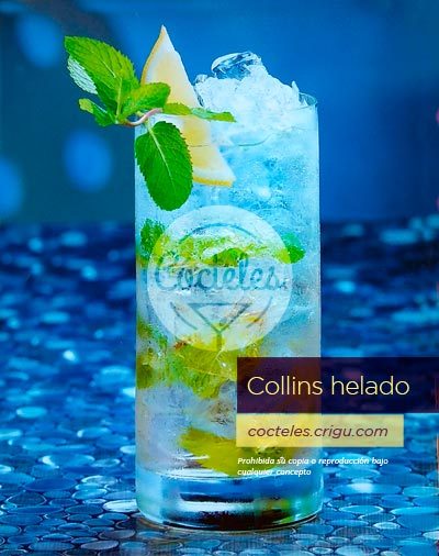 Collins helado – Coctel sin alcohol Collins helado - Coctel sin alcohol