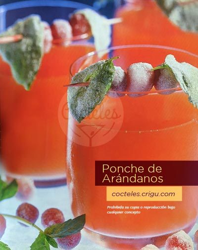 Ponche de Arándanos: Cóctel sin Alcohol Ponche de Arándanos: Cóctel sin Alcohol
